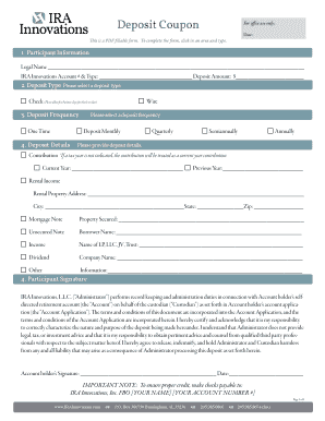 IRA Innovations Deposit Coupon