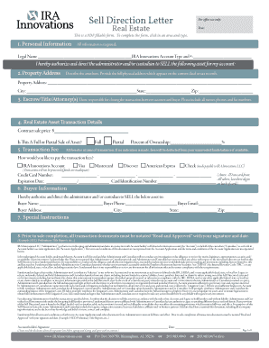 Sell Direction Letter for Real Estate