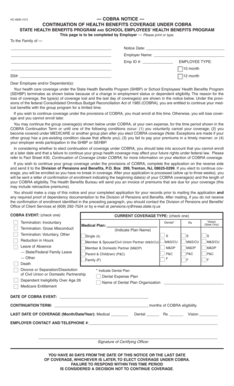 COBRA Continuation Coverage Notice