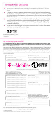 T-Mobile Direct Debit Payment Form