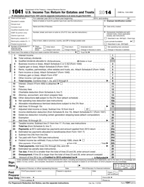 US Income Tax Return for Estates and Trusts