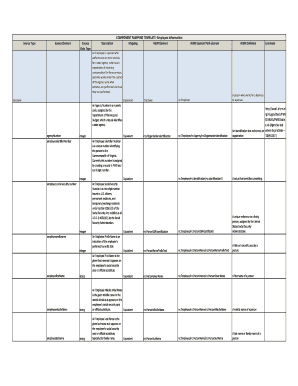 Employee Information Mapping Template