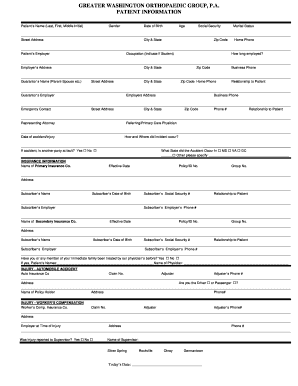 Patient Information Form