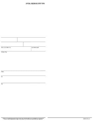 AKC Obedience Entry Form