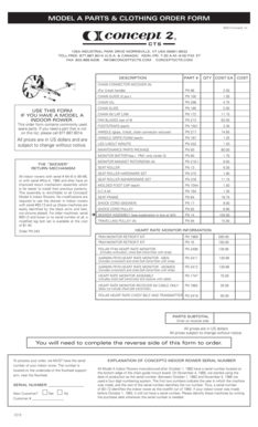Model A Parts & Clothing Order Form