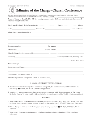 United Methodist Church Charge Conference Minutes
