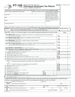 New York Petroleum Business Tax Return