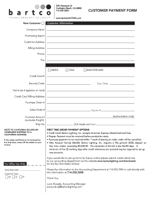 Customer Payment Form