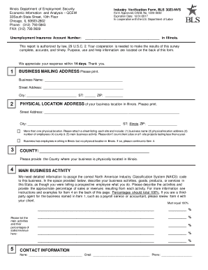 Illinois Industry Verification Form