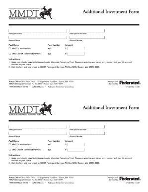 Additional Investment Form