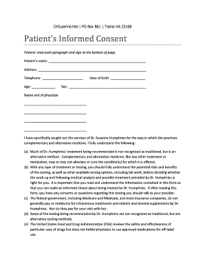 Patient Informed Consent Form