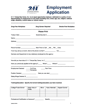 Employment Application Form