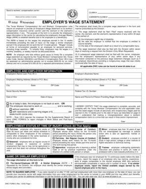 Texas Employer's Wage Statement