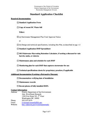 Backflow test report template - RiverSmart Rewards Standard Application