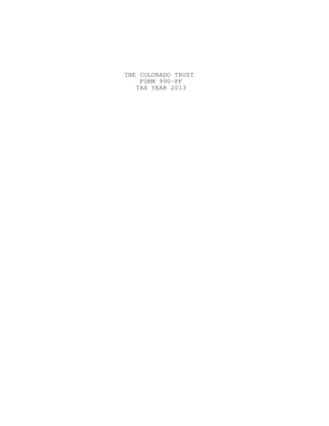 Colorado Trust Form 990-PF