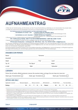 AUFNAHMEANTRAG