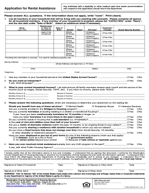 Washington County Rental Assistance Application
