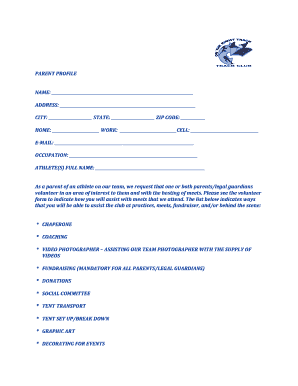 Parent Profile Form