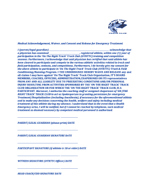 Medical Waiver and Consent for Emergency Treatment