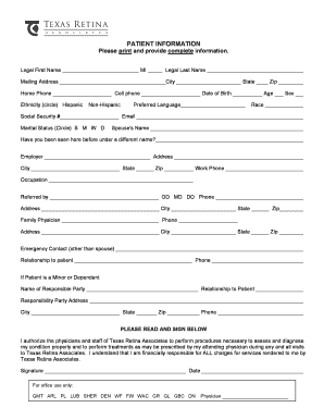 Patient Information Form