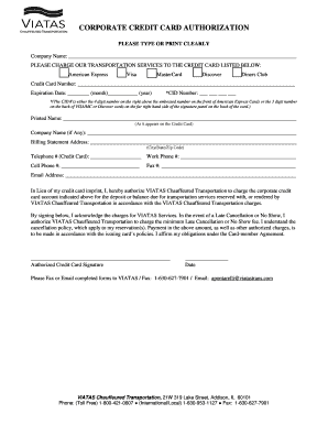 Corporate Credit Card Authorization