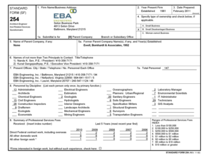 Standard Form 254