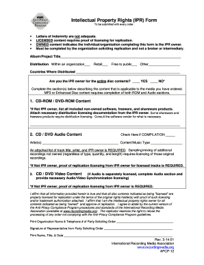 Intellectual Property Rights Form