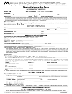 Student Information Form