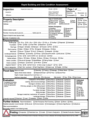 Rapid Building and Site Condition Assessment Form