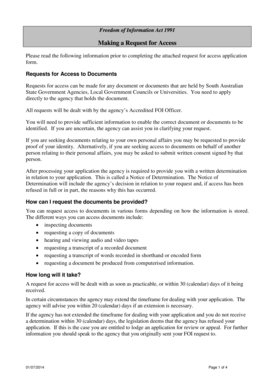 Freedom of Information Act Application Form