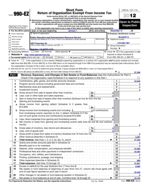Form 990-EZ Tax Return