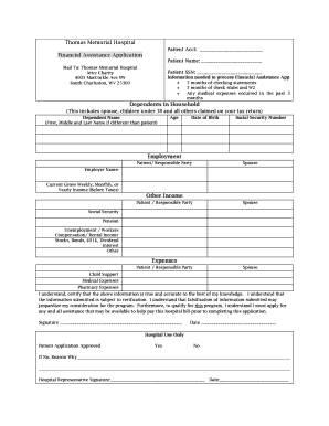 Financial Assistance Application