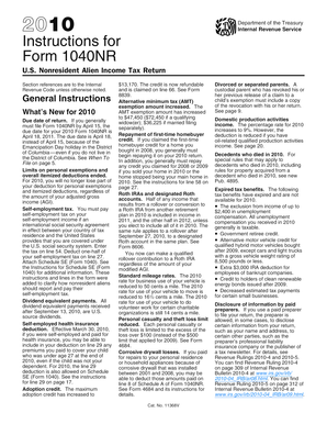 Instructions for Form 1040NR
