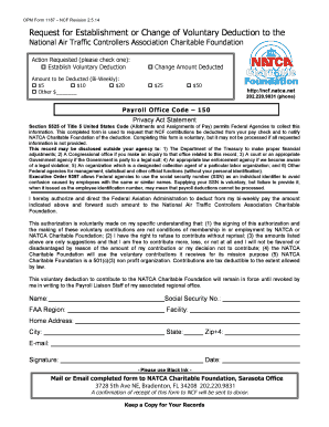 OPM Form 1187 – NCF Voluntary Deduction Request