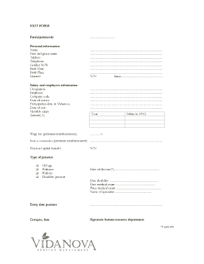 Employee Exit Form