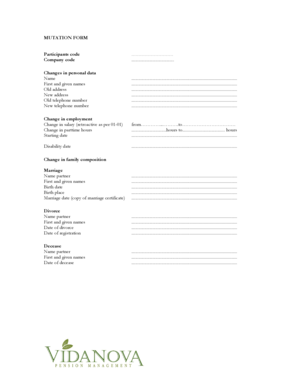 Employee Mutation Form