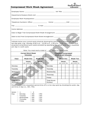 Compressed Work Week Agreement