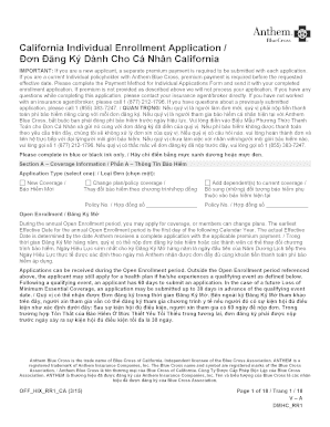California Individual Enrollment Application