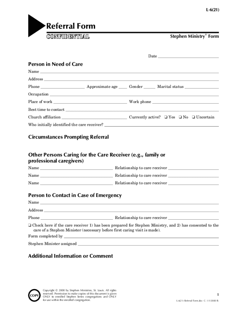 stephen ministry contact record sheet Preview on Page 1