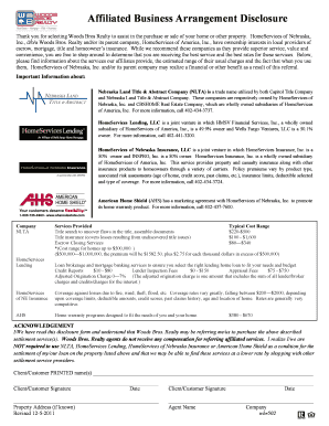 Affiliated Business Arrangement Disclosure