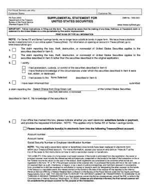 FS Form 2243 Supplemental Statement