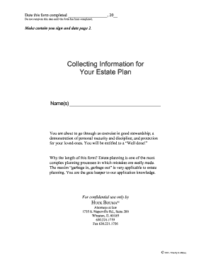 Estate Planning Information Form