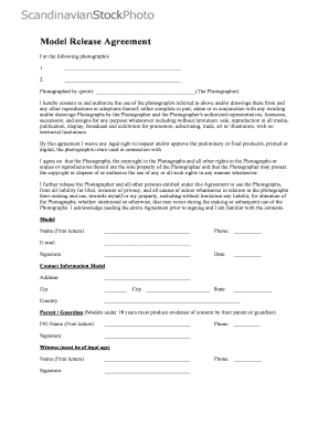 Model Release Agreement