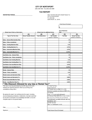 Northport Tax Report