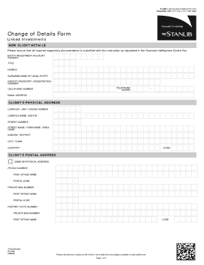 Change of Details Form
