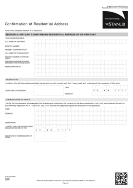 Confirmation of Residential Address