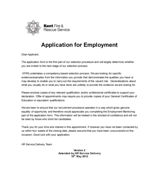 Application for Employment