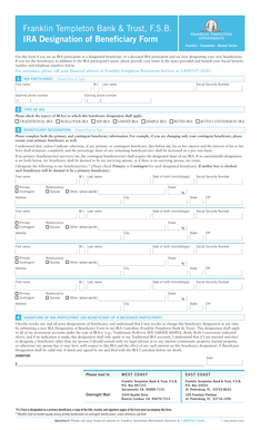 IRA Designation of Beneficiary Form