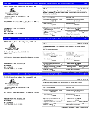 Form 1099-R for Pension and Annuity Distributions