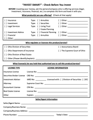 Invest Smart Check Form